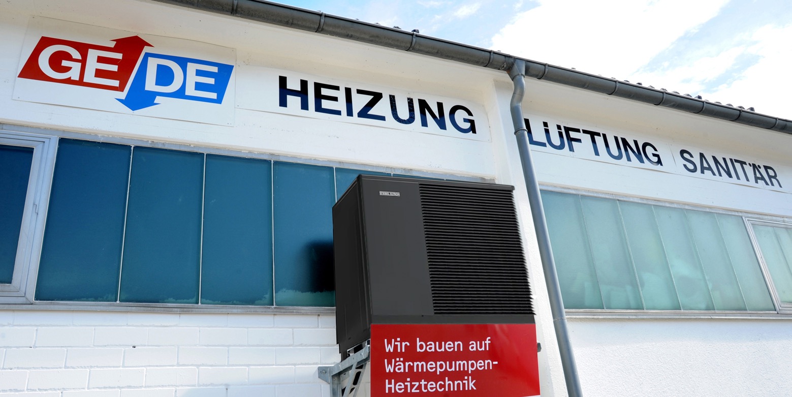 Gebäude der GEDE GmbH mit Klimaanlage, Mannheim-Seckenheim, Heizung, Sanitär, Wärmepumpen